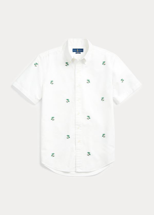 Camisa Polo Ralph Lauren Hombre Blancos - Classic Fit Palm Tree - LXAMK0697